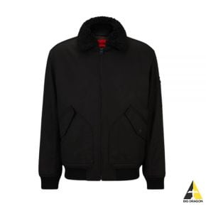 휴고보스그린 WATER-REPELLENT PADDED BOMBER JACKET WITH TEDDY COLLAR (50496220-00