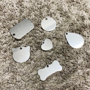 DIY 인식표 강아지 펜던트 목걸이 스틸 이름표 도그 마킹 동물 네임텍 열쇠고리 만들기 태그