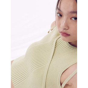 Strap Point Sleeveless Knit Top  Light Green (KE425UM01L)