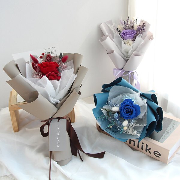 프리저브드플라워  장미꽃다발 5컬러