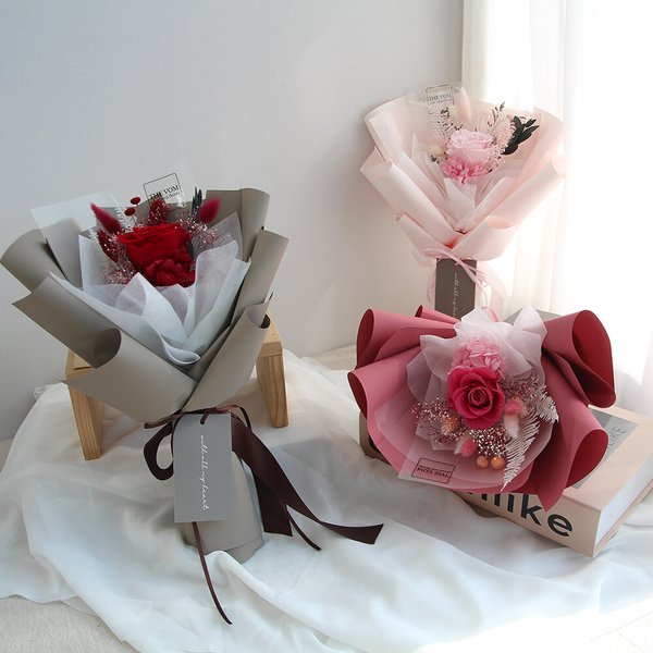 프리저브드플라워  장미꽃다발 5컬러