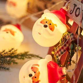 LED 가랜드전구 크리스마스 산타 20구 와이어조명 이벤트 트리 무드등 조명 양두 스트링라이트 캠핑조명 가랜드 3M길이