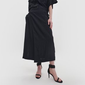 UNBALANCED LENGTH WRAP SKIRT_2colors J242NSK328