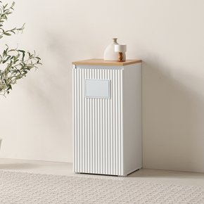 모아 템바 1칸 휴지통 분리수거함 white