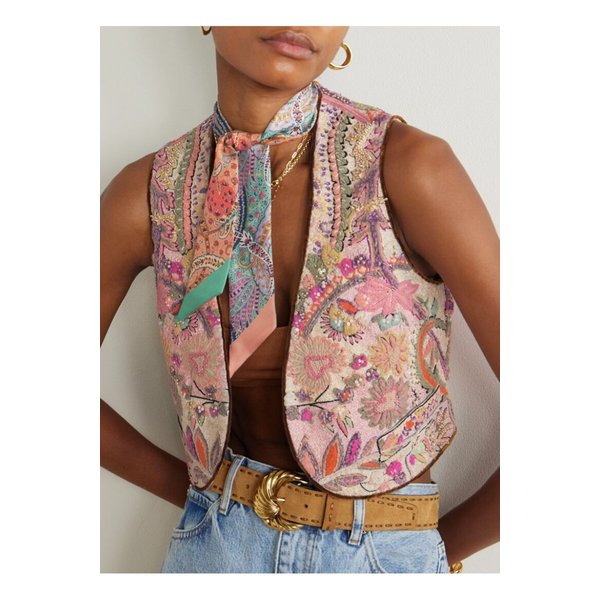 페이즐리 프린트 울 캐시미어 실크 혼방 스카프 멀티컬러 1647597359019616