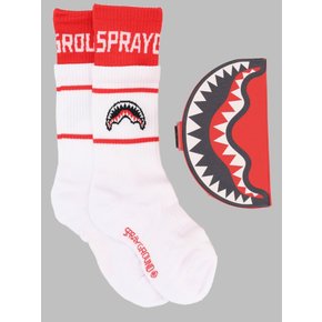 [해외배송] 레드 스프레이 양말 화이트 (KIDS 상품) SOCK15021WHTK_MULTI B0042285650