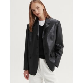 FAUX LEATHER NOVA JACKET (BLACK)