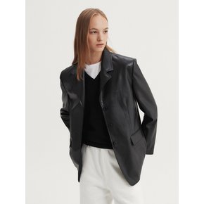 FAUX LEATHER NOVA JACKET (BLACK)