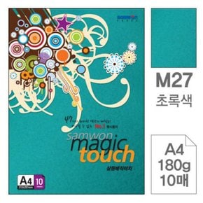 매직터치 색상지 A4 M27 청록색 180g 10매입 4개