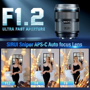 SIRUI Sniper 16mm F1.2 APS-C Z8, Z9, Z5, Z6, Z7, Zfc (Z 오토 포커스 렌즈, 광각 카메라