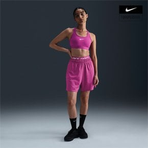 우먼스 나이키 스우시 미디엄 서포트 패드 스포츠 브라 NIKE DX6822-518