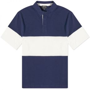 A.P.C. 아페쎄 Kenneth 컬러블록 폴로 - 다크 네이비  화이트 COGWZ-H26357-IAK