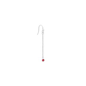 Polka Praha Garnets Single Hook Drop Earring(white gold)