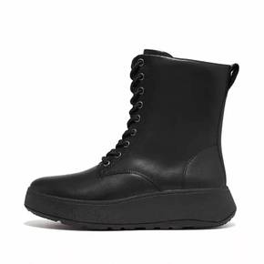 5035690 Fitflop Womens F Mode Lace Up Flatform Ankle Boots In Black