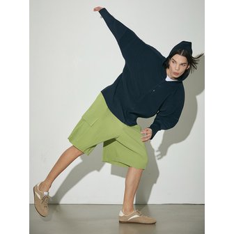 와이오와이 스냅 후드 플리츠 티셔츠_2colors