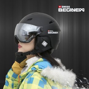 NEW 스키 스노우보드 헬멧 고글 일체형 바이저 헬멧 아시안핏