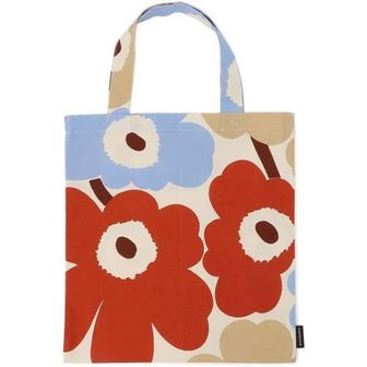  일본 마리메꼬 에코백 Marimekko Pieni Unikko 소형 패브릭 백 13.0 x 12.6인치33 32cm Asian Li