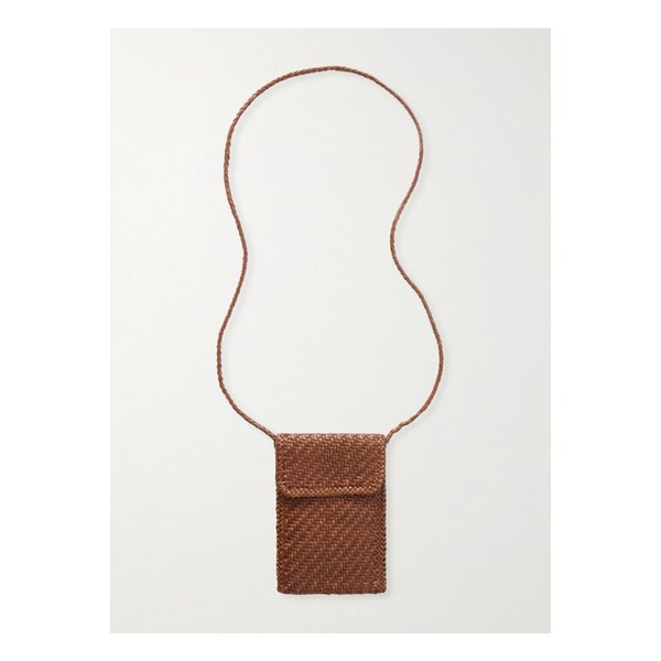 우븐 가죽 폰 케이스 탠 브라운 46376663162858116