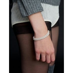 Two Line Pearl Bracelet (L233MBC020)