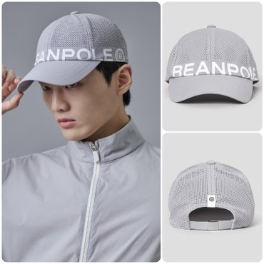 빈폴골프 SS25 남성 폴리스판 메쉬 볼캡 - 라이트 그레이 (BE538BB062)
