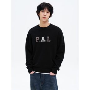 울블렌드 소프트 레터링 자카드 니트  블랙 (455151CQ25)