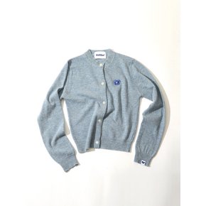 BadBear Head Patch Cardigan Cloudy Blue