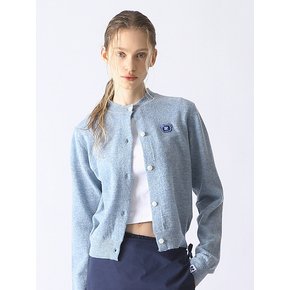 BadBear Head Patch Cardigan Cloudy Blue