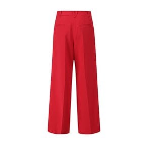 여성 원턱 와이드 팬츠 RED