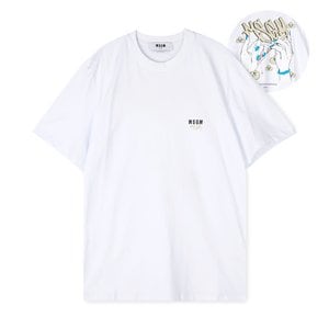 MSGM 남성 크루넥 화이트 반팔티 3040MM163 217098 01