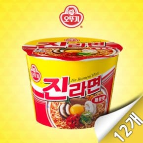 [오뚜기] 진라면 매운맛 큰컵 12입 (110g x 12개)