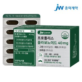 프로폴리스 플라보노이드 40mg 그린 브라질산 레드 미국산 브라운 호주산 1박스 (60캡슐)