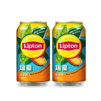  롯데칠성 립톤복숭아 제로 355mL 48캔