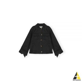 24FW BLACK HERRINGBONE CANVAS JACKET (F9611 099) (블랙 헤링본 캔버스 자켓) 98633275