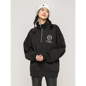 UNISEX HALF ZIP-UP TOP(BLACK)