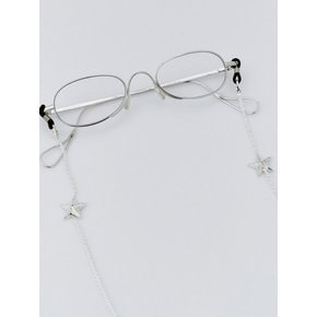 STAR EYEGLASS CHAIN NECKLACE [SILVER]