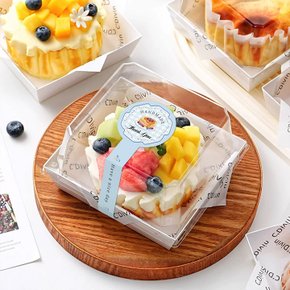 핸드메이드 디저트 일러스트 감사 데코 선물 포장 띠지 스티커 100P