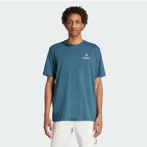 [남녀공용] 그래픽 파이어 트레포일 티셔츠 IS0225 아디다스오리지널 반팔티 블루