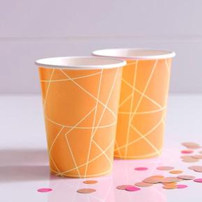 네온 오렌지 종이컵 Neon Orange Paper Cups GR