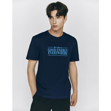 지오다노 NEW 남자 그래픽 반팔 티셔츠 (굿에너지) 095502