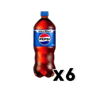 펩시 콜라 탄산페트음료 600ml x 6개