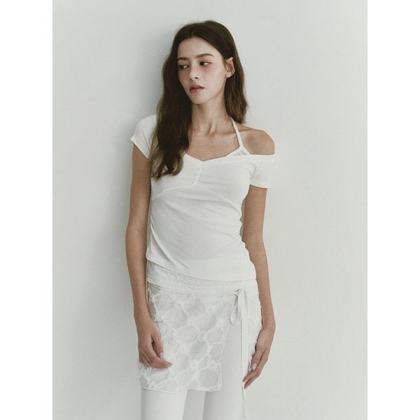 [리퍼브]FLOWER LAYERED SKIRT (WHITE)