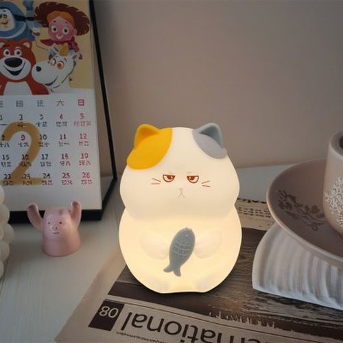 생선 고양이 실리콘 무드등 3