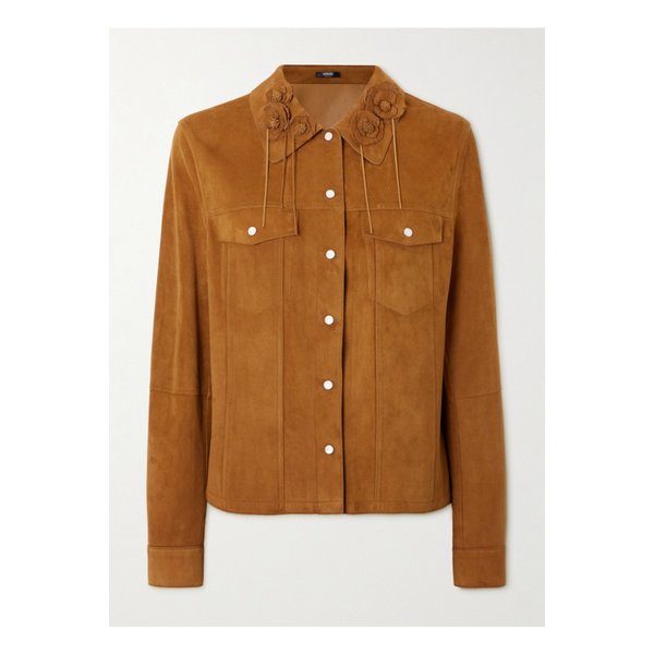 플로럴 아플리케 스웨이드 재킷 46376663162830448