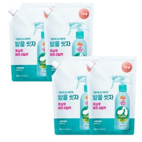 온더바디 코튼풋 발을씻자 풋샴푸 자몽향 리필 500ml 4개