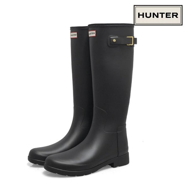 우먼스 리파인드 골드 트림 톨 레인부츠 블랙 HFRW0024252-BLK