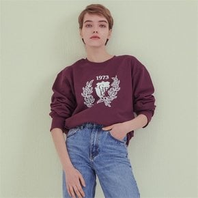 LAUREL WREATH PRINT SWEATSHIRT WINE