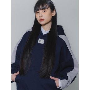 CONTRAST 슬리브 크로플 후디 BK6792_네이비