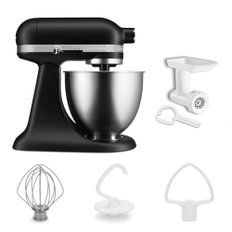 키친 에이드주방 에이드 KitchenAid 3.5QT 스탠드 믹서+후드 그라인더 특별 세트 매트 블랙