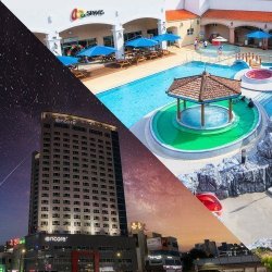 (2인 3인 패키지) 아산스파비스+천안 라마다호텔 워터파크 베어트리파크 룸온리