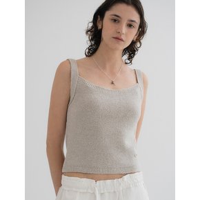 Chocochip knit sleeveless (gray)